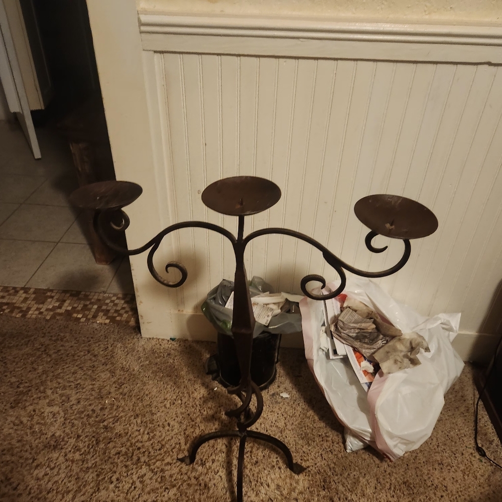 Wrought Iron Candle Holder